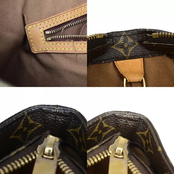 LOUIS VUITTON Cabas Mezzo Shoulder Bag Monogram Leather Brown - Picture 3 of 16